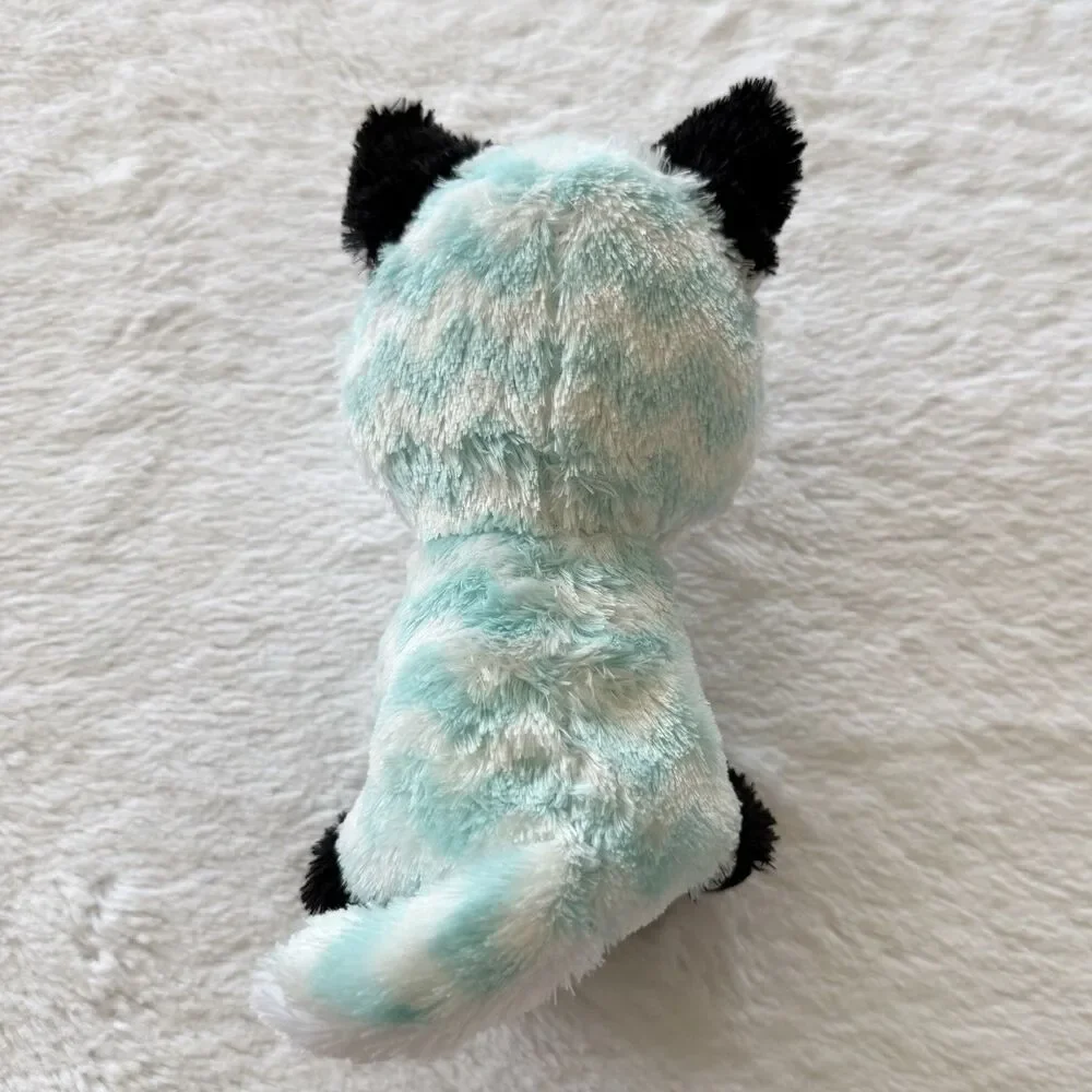Ty Beanie Boos ATLAS the Aqua Chevron Fox Stuffed Animal Plush 6